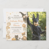 Rufen Sie alle Monster Halloween Foto Einladung (Vorderseite)