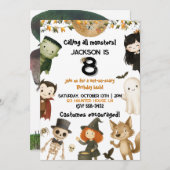 Rufen Sie alle Monster! Halloween-Party Birthday Einladung (Vorne/Hinten)