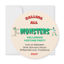 Rufen Sie alle Monsters-Halloween-Partys an
