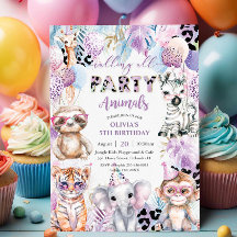 Rufen Sie alle Party Tiere Jungle Safari Geburtsta