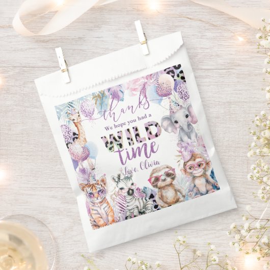 Rufen Sie alle Party Tiere Jungle Safari Geburtsta Geschenktütchen (Ausgeschnitten)