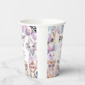 Rufen Sie alle Party Tiere Jungle Safari Geburtsta Pappbecher (Links)