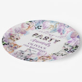 Rufen Sie alle Party Tiere Jungle Safari Geburtsta Pappteller (Schrägansicht)