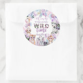 Rufen Sie alle Party Tiere Jungle Safari Geburtsta Runder Aufkleber (Tasche)