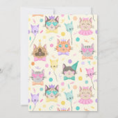 Rufen Sie alle pawty Animals Niedlich Kitty Cat Ge Einladung (Rückseite)