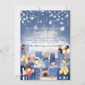 Rufen Sie alle Superhelden Kindergeburtstag Einladung (Vorderseite)