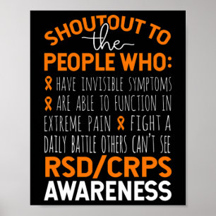 Rufen Sie an die Leute CRPS Bewusstsein Poster