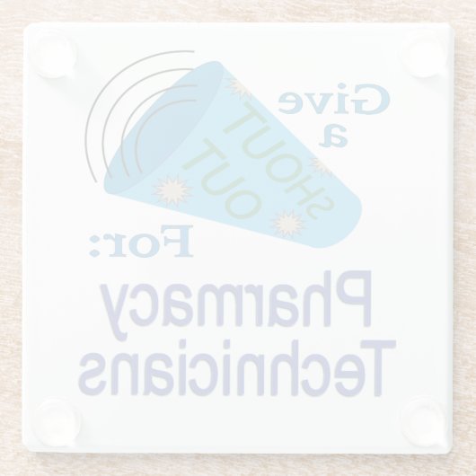 Rufen Sie Apotheker aus Glasuntersetzer (Rückseite)