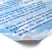 Rufen Sie aus, Wild Glocken Neues Jahr Gedicht Poster (Ecke)