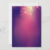 Rufen Sie das Party Champagner String Lights zur B Einladung (Rückseite)