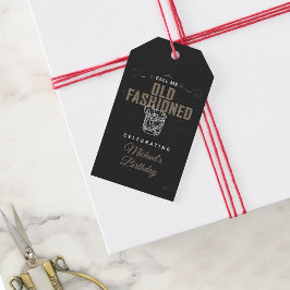 Rufen Sie den altmodischen Whiskey-Cocktail zum Ge Geschenkanhänger