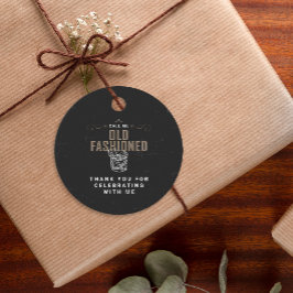 Rufen Sie den altmodischen Whiskey-Cocktail zum Ge Geschenkanhänger