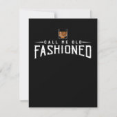 Rufen Sie den altmodischen Whiskey Dankeskarte (Vorderseite)