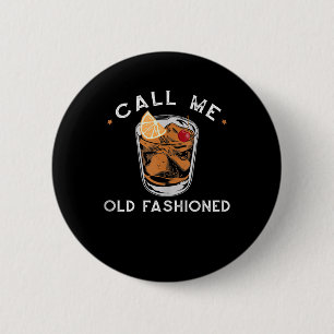 Rufen Sie den altmodischen Whiskey Drink Cocktail  Button