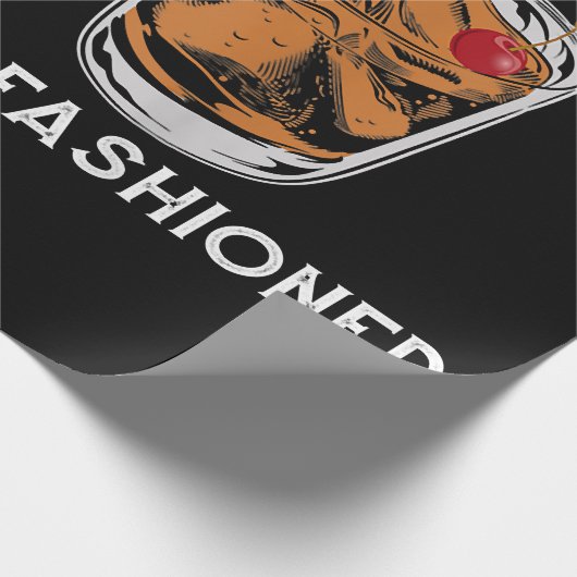 Rufen Sie den altmodischen Whiskey Drink Cocktail Geschenkpapier (Ecke)