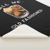 Rufen Sie den altmodischen Whiskey Drink Cocktail Sherpadecke (3/4)