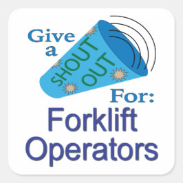 Rufen Sie den Aufkleber für Gabelstaplerbetreiber 