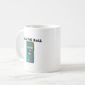 Rufen Sie den Ball Funny Volleyball Player an Kaffeetasse (Vorderseite Links)