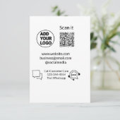 Rufen Sie den Text für die Kundenbetreuung auf, we Dankeskarte (Stehend Vorderseite)