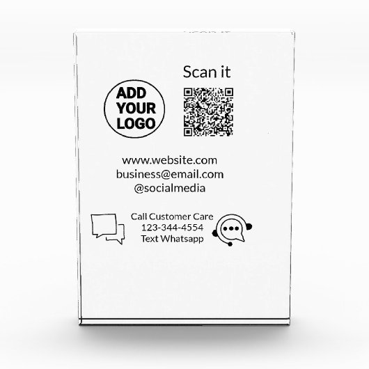 Rufen Sie den Text für die Kundenbetreuung auf, we Fotoblock (Vorderseite)