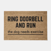 Rufen Sie den Türklingel an und führen Sie den Hun Fußmatte (Vorderseite)