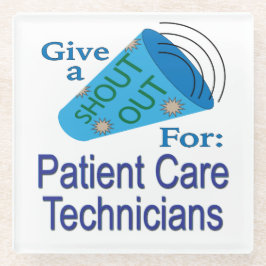 Rufen Sie die Ärzte für die Patientenbetreuung aus Glasuntersetzer