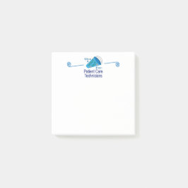 Rufen Sie die Ärzte für die Patientenbetreuung aus Post-it Klebezettel