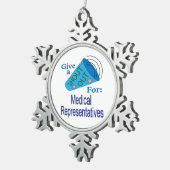 Rufen Sie die Ärztevertreter an Schneeflocken Zinn-Ornament (Rechts)