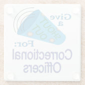 Rufen Sie die Beamten der Strafverfolgungsbehörden Glasuntersetzer (Rückseite)