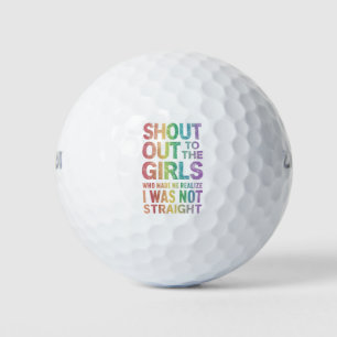 Rufen Sie die Fahne LGBT der Fahne des Girls-Gay P Golfball