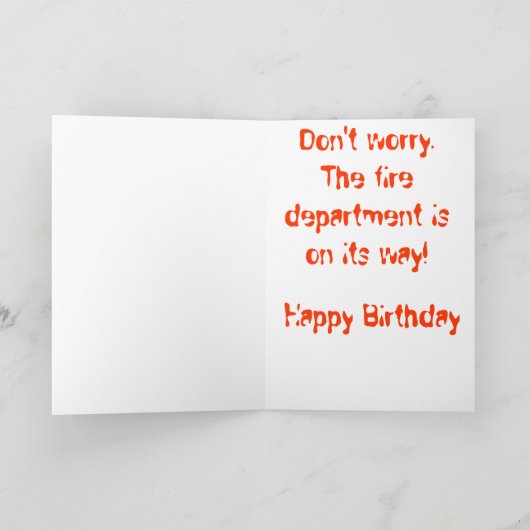 Rufen Sie die Feuerwehr an Karte (Innenseite)