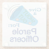 Rufen Sie die Parole-Offiziere aus Glasuntersetzer (Rückseite)