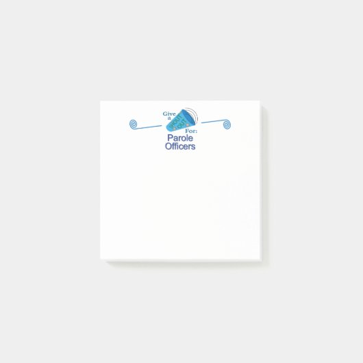 Rufen Sie die Parole-Offiziere aus Post-it Klebezettel (Vorderseite)