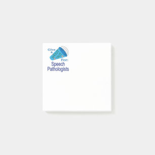 Rufen Sie die Sprachpathologen an Post-it Klebezettel