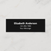 Rufen Sie die Telefonnummer der Meldung "Schwarz/W Mini Visitenkarte (Vorderseite)