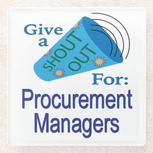 Rufen Sie die Verwalter des Beschaffungswesens aus Glasuntersetzer (Vorderseite)