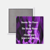 Rufen Sie die violette Flamme auf Magnet (Vorderseite/Rückseite)