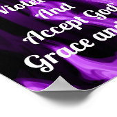 Rufen Sie die violette Flamme auf Poster (Ecke)