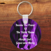 Rufen Sie die violette Flamme auf Schlüsselanhänger (Vorderseite)