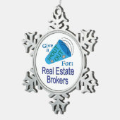 Rufen Sie echte Anwesen-Broker aus Schneeflocken Zinn-Ornament (Rechts)