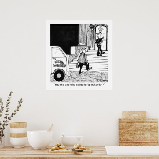 Rufen Sie einen Schlossermeister an? Poster (Küche)
