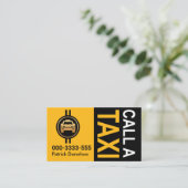 RUFEN SIE EINEN TAXI-Cab-Treiber AUF Visitenkarte (Stehend Vorderseite)