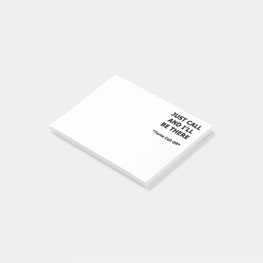 Rufen Sie einfach an und ich bin da Post-it Klebezettel (angewinkelt)