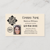 Rufen Sie einfach das einfache QR-Foto-Logo auf Visitenkarte (Rückseite)