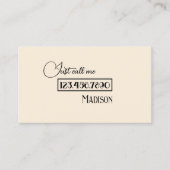 Rufen Sie einfach das einfache QR-Foto-Logo auf Visitenkarte (Vorderseite)