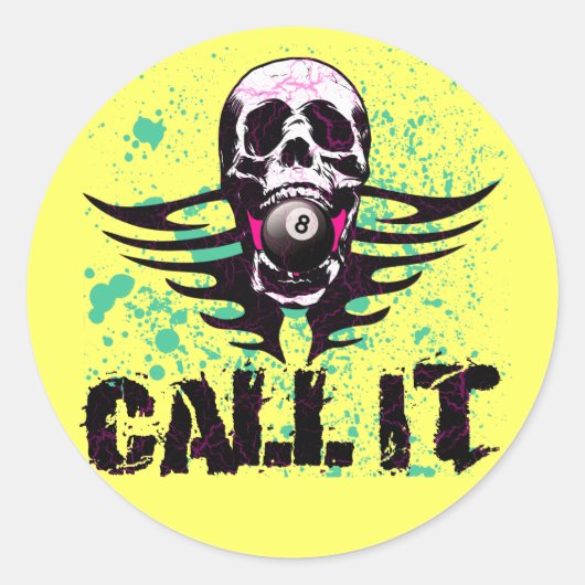 RUFEN SIE ES AN RUNDER AUFKLEBER (Vorderseite)