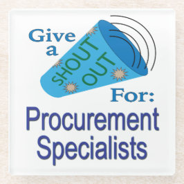 Rufen Sie für Beschaffungsspezialisten aus Glasuntersetzer