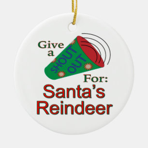 Rufen Sie für den Rentier des Weihnachtsmanns aus Keramik Ornament