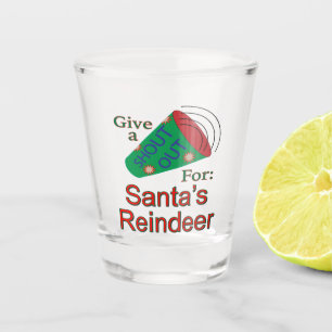 Rufen Sie für den Rentier des Weihnachtsmanns aus Schnapsglas