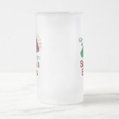 Rufen Sie für die Elfen des Weihnachtsmanns aus Mattglas Bierglas (Mittel)